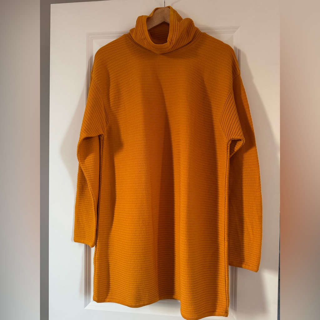 Escada Vibrant Orange Cowl Neck Sweater